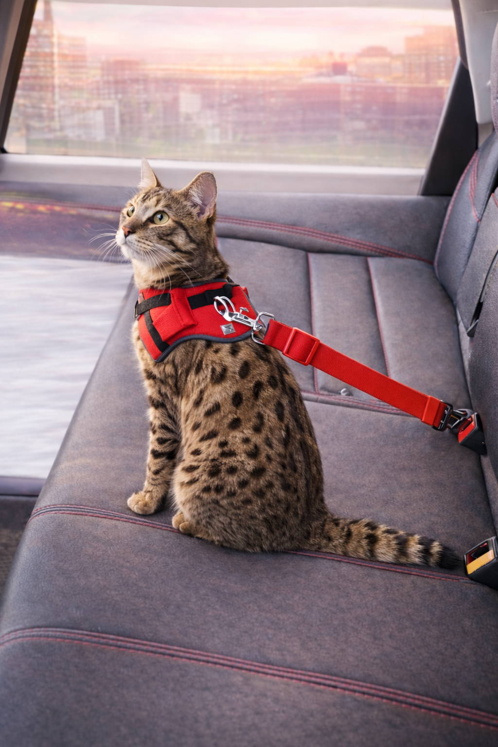 Car Safety Tether for Dog & Cat